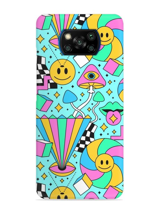 Trippy Rainbow 60S Snap Case for Poco X3 Pro