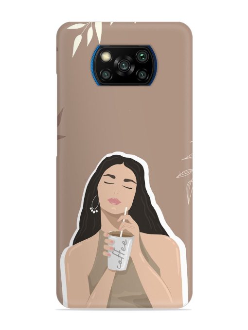 Girl With Coffee Snap Case for Poco X3 Pro