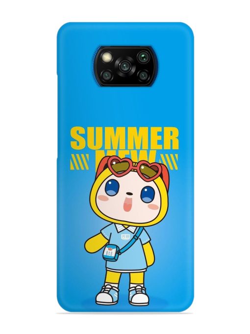 Summer Mew Cartoon Snap Case for Poco X3 Pro Zapvi