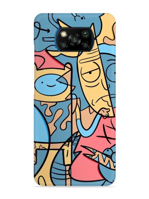 Silly Face Doodle Snap Case for Poco X3 Pro