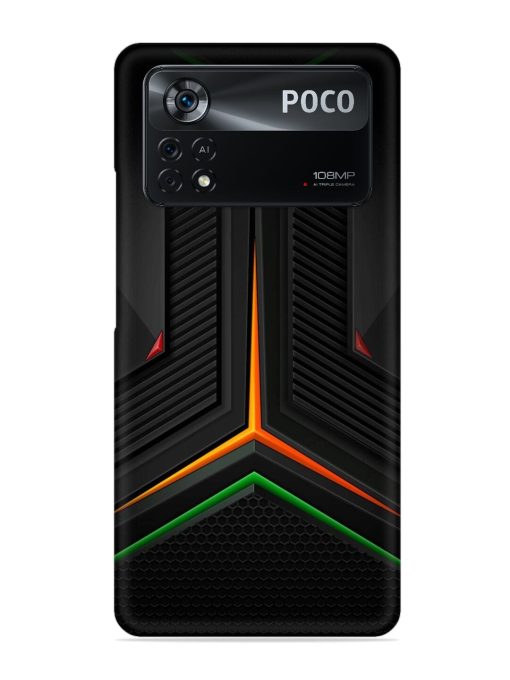 Orange Triangle Light Snap Case for Poco X4 Pro (5G) Zapvi