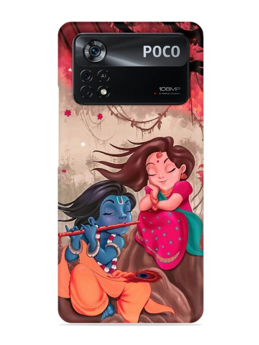 Radhe Krishna Water Art Snap Case for Poco X4 Pro (5G) Zapvi