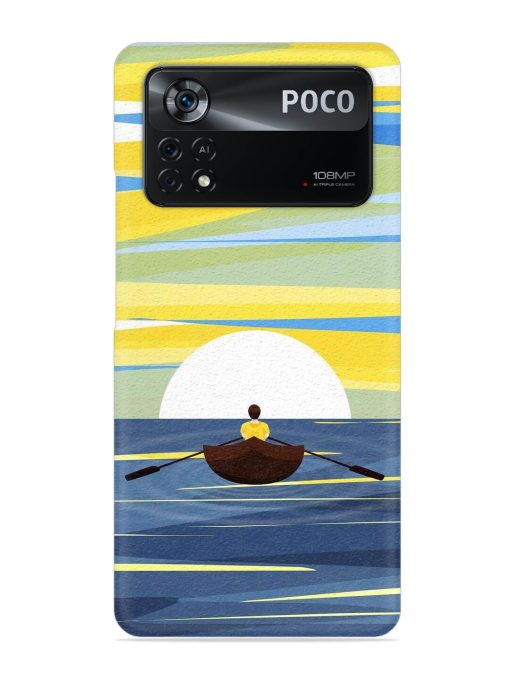 Rowing Person Ferry Paddle Snap Case for Poco X4 Pro (5G) Zapvi