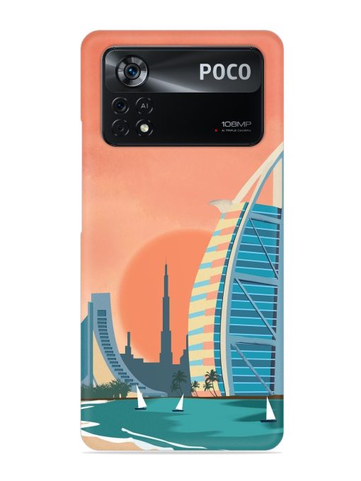 Dubai Architectural Scenery Snap Case for Poco X4 Pro (5G) Zapvi