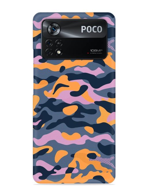 Camouflage Army Military English Orange Art Snap Case for Poco X4 Pro (5G) Zapvi