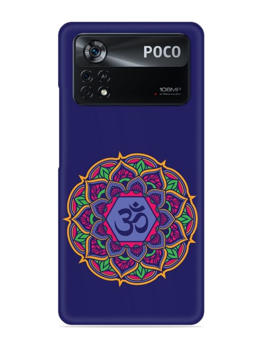 Om Mandala Art Blue Snap Case for Poco X4 Pro (5G) Zapvi