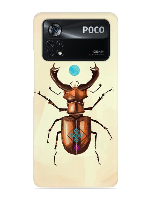 Stag Beetle Vector Snap Case for Poco X4 Pro (5G) Zapvi