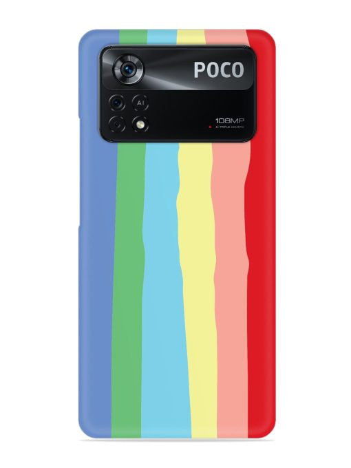 Rainbow Premium Shade Snap Case for Poco X4 Pro (5G) Zapvi