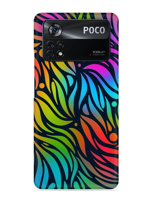 Abstract Leaf Design Snap Case for Poco X4 Pro (5G) Zapvi