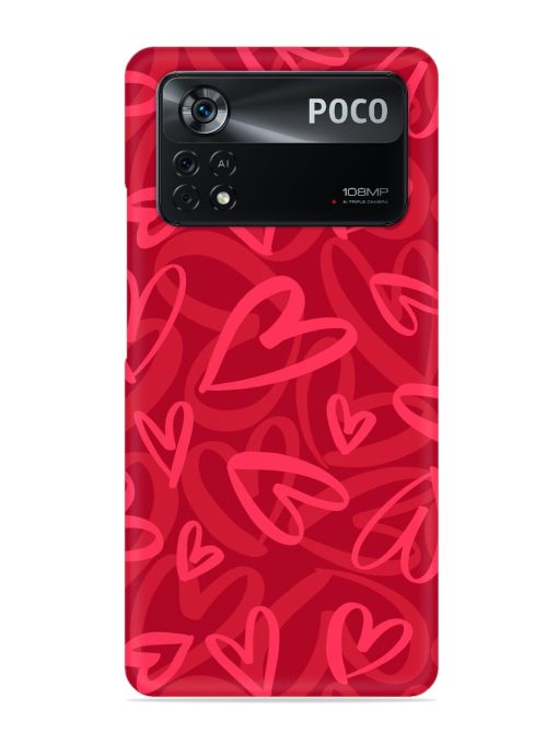 Seamless Romantic Pattern Snap Case for Poco X4 Pro (5G) Zapvi