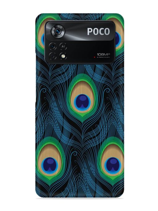 Seamless Pattern Peacock Snap Case for Poco X4 Pro (5G) Zapvi