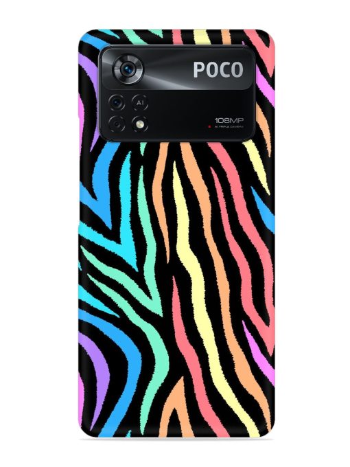 Colorful Abstract Zebra Snap Case for Poco X4 Pro (5G) Zapvi