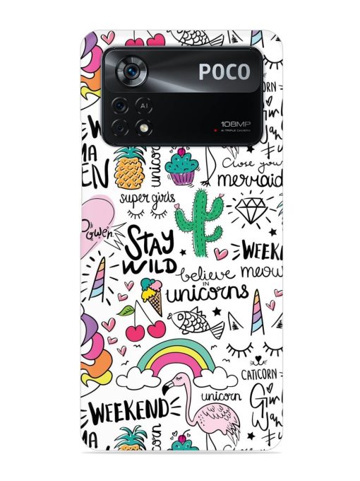 Unicorn Ice Cream Snap Case for Poco X4 Pro (5G) Zapvi