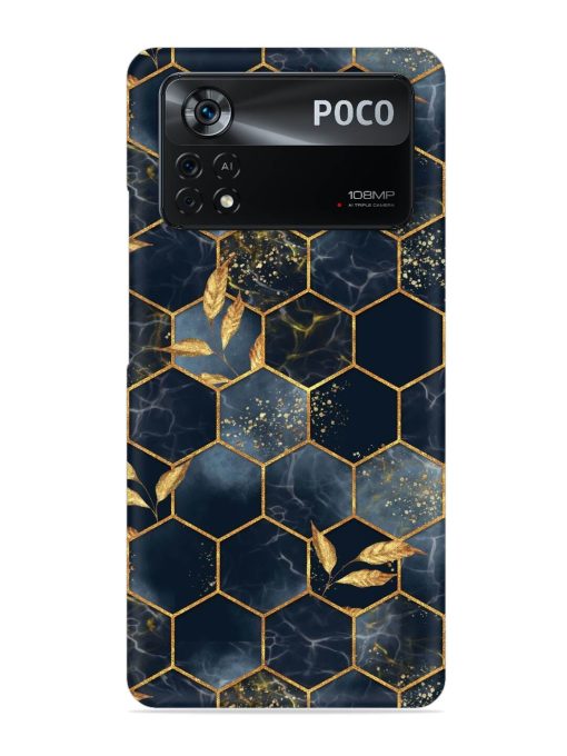 Marble Hexagon Seamless Snap Case for Poco X4 Pro (5G) Zapvi