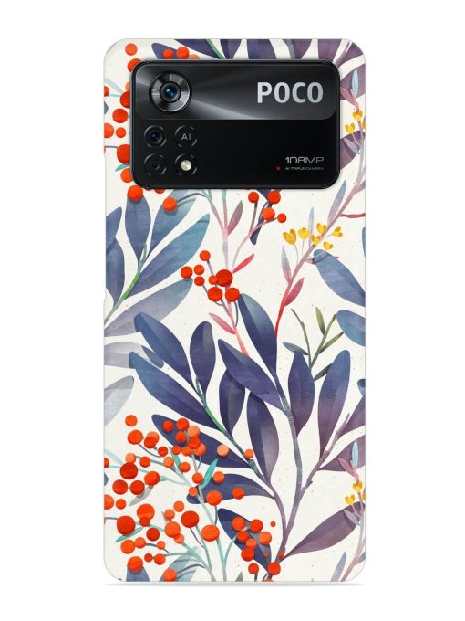 Seamless Floral Pattern Snap Case for Poco X4 Pro (5G) Zapvi