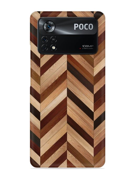 Seamless Wood Parquet Snap Case for Poco X4 Pro (5G) Zapvi