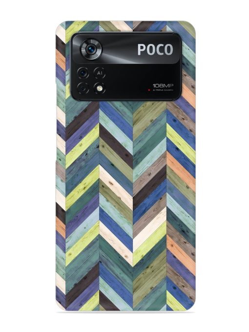 Chevron Random Color Snap Case for Poco X4 Pro (5G) Zapvi