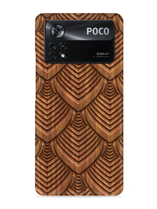 Carved Pattern On Snap Case for Poco X4 Pro (5G) Zapvi