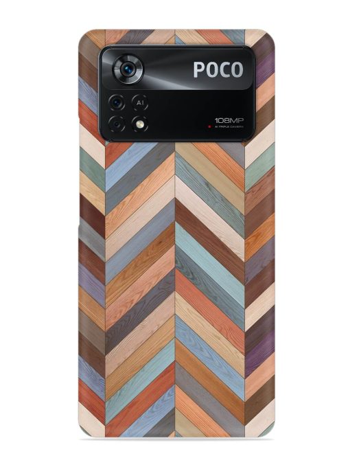 Seamless Wood Parquet Snap Case for Poco X4 Pro (5G) Zapvi