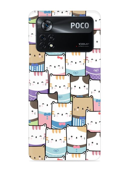 Cute Adorable Cat Snap Case for Poco X4 Pro (5G) Zapvi