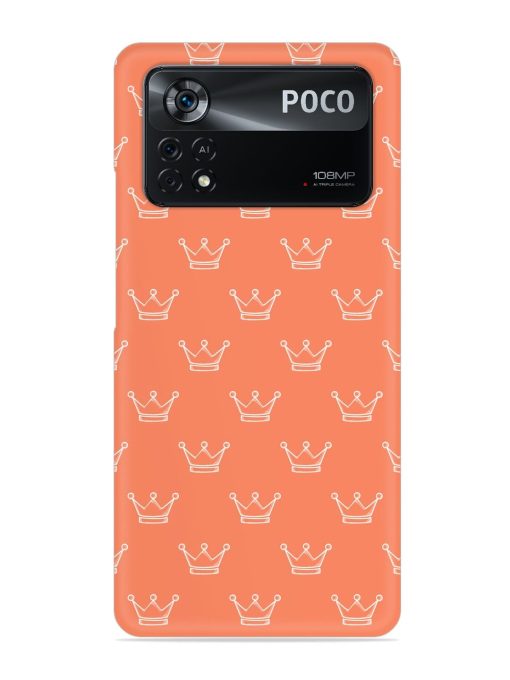 Hand Drawn Crown Snap Case for Poco X4 Pro (5G) Zapvi