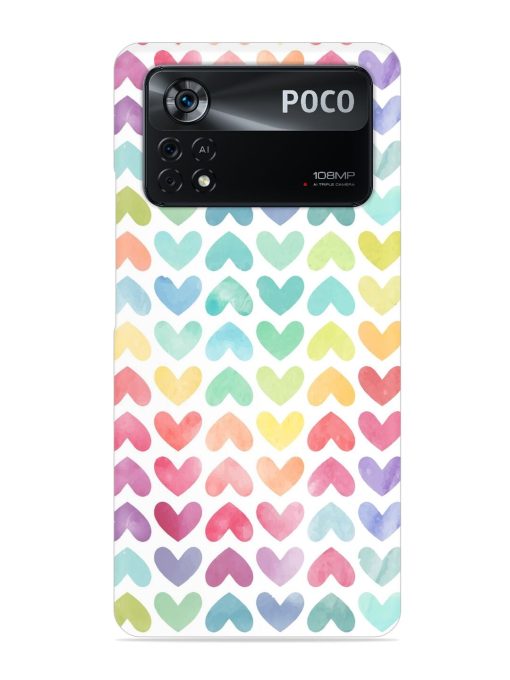 Seamless Colorful Watercolor Snap Case for Poco X4 Pro (5G) Zapvi