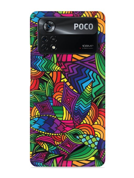 Abstract Multicolor Seamless Snap Case for Poco X4 Pro (5G) Zapvi