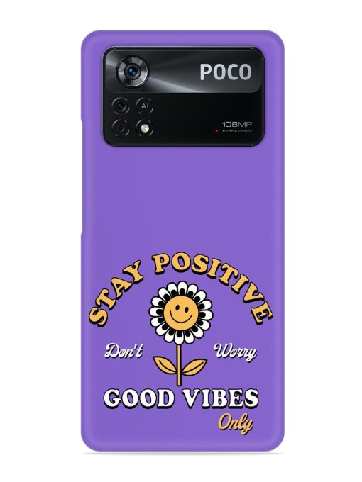 Retro Positive Flower Snap Case for Poco X4 Pro (5G)