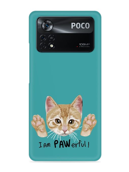 Typography Slogan Cat Snap Case for Poco X4 Pro (5G) Zapvi