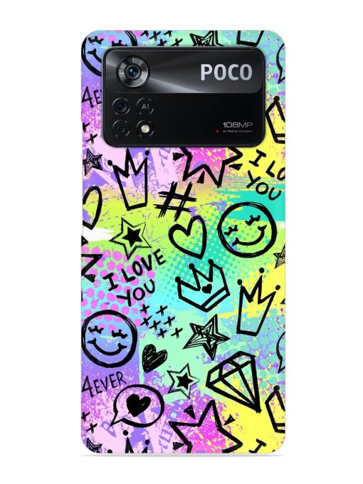 Bright Seamless Pattern Snap Case for Poco X4 Pro (5G) Zapvi