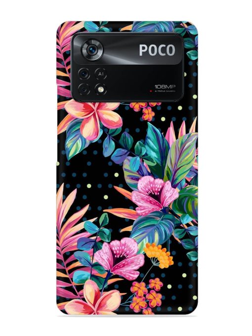 Seamless Floral Pattern Snap Case for Poco X4 Pro (5G) Zapvi