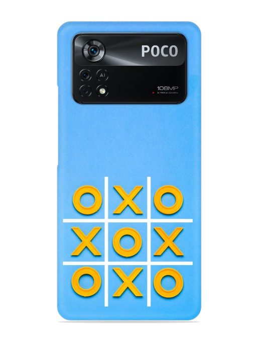 Yellow Plastic Crosses Snap Case for Poco X4 Pro (5G) Zapvi