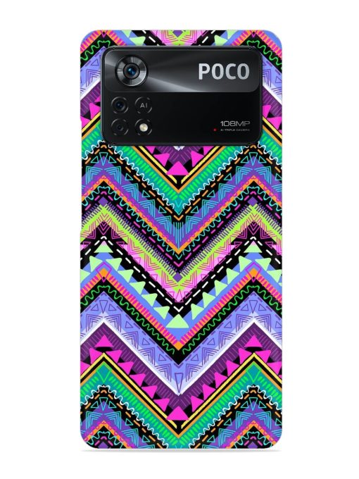 Tribal Aztec Print Snap Case for Poco X4 Pro (5G) Zapvi