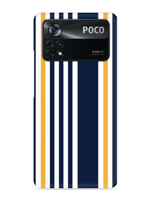 Seamless Stripe Pattern Snap Case for Poco X4 Pro (5G)