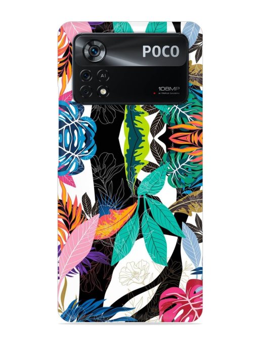 Floral Pattern Bright Snap Case for Poco X4 Pro (5G) Zapvi