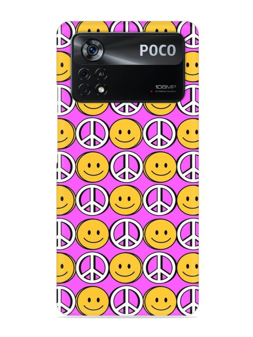 Smiley Face Peace Snap Case for Poco X4 Pro (5G) Zapvi