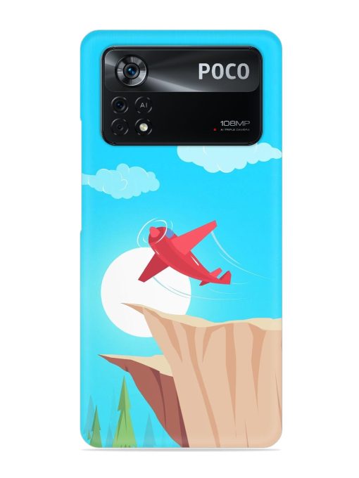 Small Planes In Flight Snap Case for Poco X4 Pro (5G) Zapvi