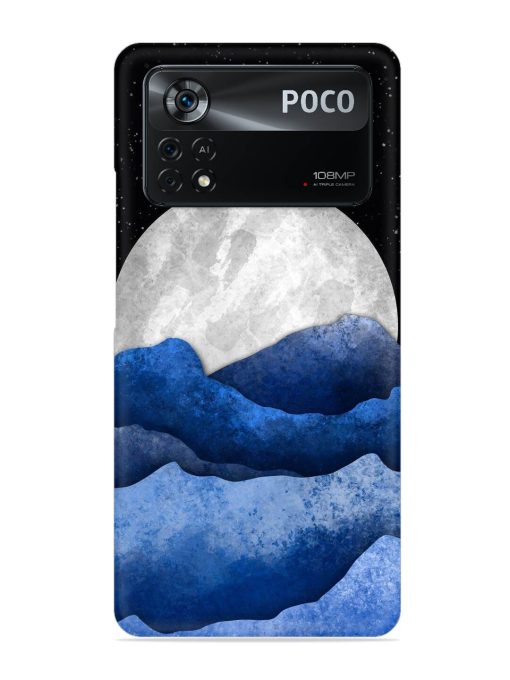 Full Moon Mountain Vector Snap Case for Poco X4 Pro (5G) Zapvi