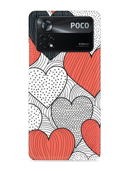 Girly Heart Seamless Snap Case for Poco X4 Pro (5G) Zapvi