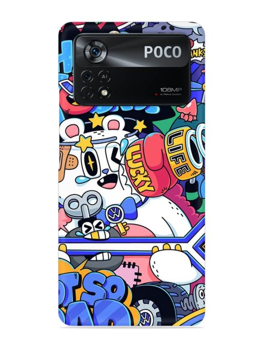 Universal Doodle Snap Case for Poco X4 Pro (5G) Zapvi