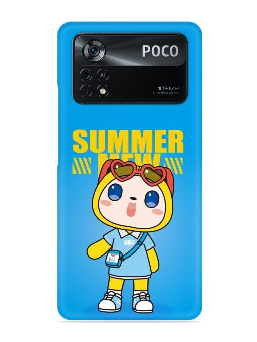 Summer Mew Cartoon Snap Case for Poco X4 Pro (5G) Zapvi