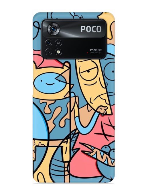 Silly Face Doodle Snap Case for Poco X4 Pro (5G) Zapvi