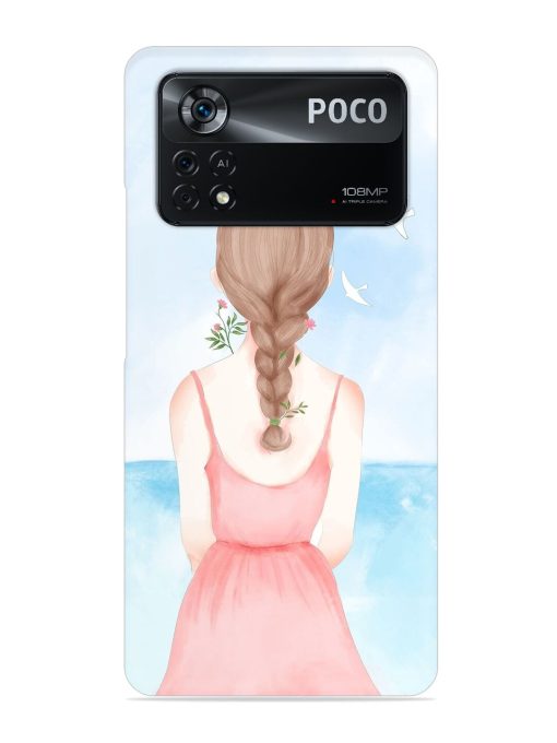 Watercolor Girl Vector Snap Case for Poco X4 Pro (5G) Zapvi