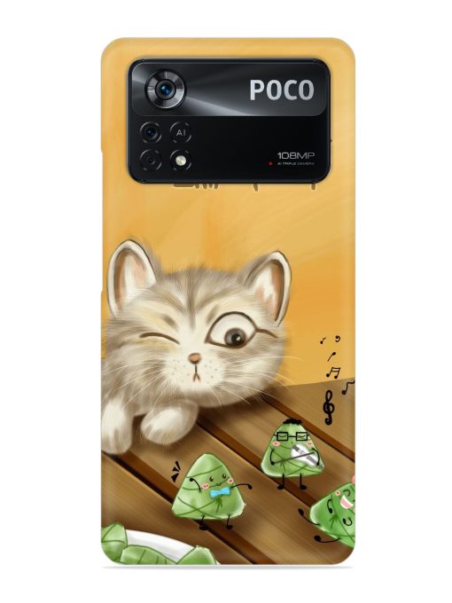 Cat Scorpion Dancing Snap Case for Poco X4 Pro (5G) Zapvi