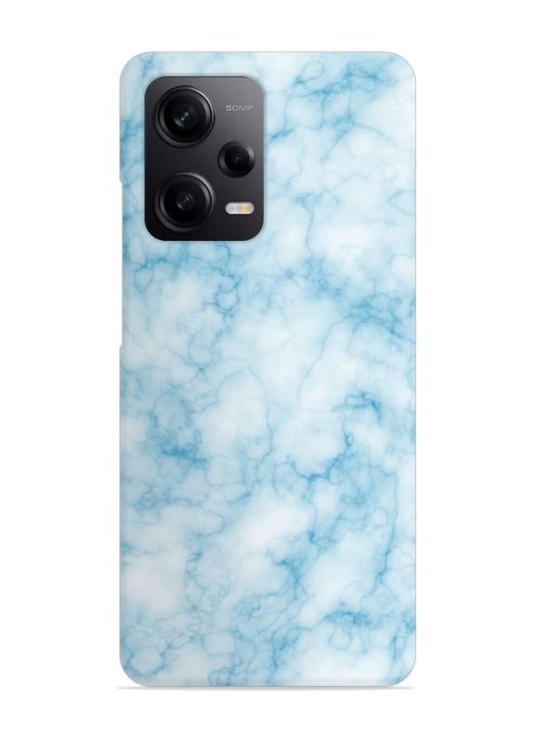 Blue White Natural Marble Snap Case for Poco X5 (5G) Zapvi