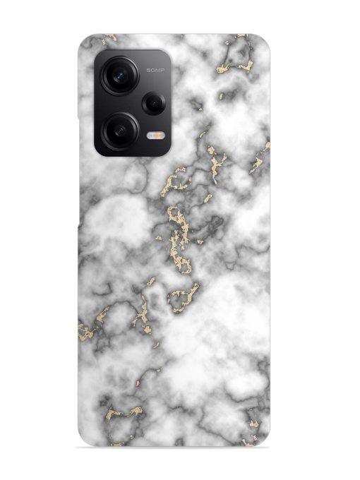 Gray And Gold Marble Snap Case for Poco X5 (5G) Zapvi