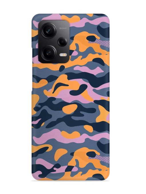 Camouflage Army Military English Orange Art Snap Case for Poco X5 (5G) Zapvi