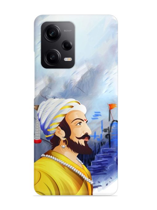 Shivaji Maharaj Color Paint Art Snap Case for Poco X5 (5G) Zapvi