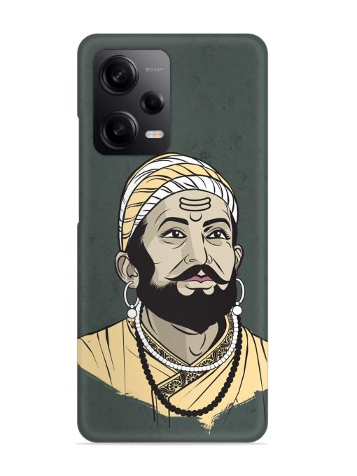 Shivaji Maharaj Vector Art Snap Case for Poco X5 (5G) Zapvi