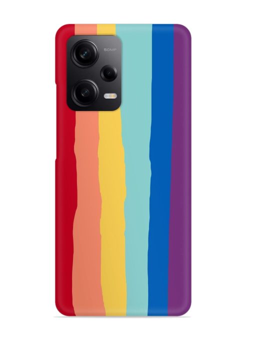 Rainbow Genuine Liquid Snap Case for Poco X5 (5G) Zapvi